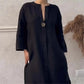 👗Lässiges, atmungsaktives Kleid in Volltonfarbe
