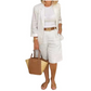 Elegantes Set aus Leinenshorts und Blazer für Damen