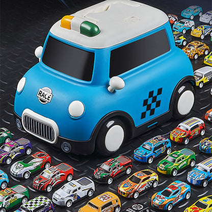 30-teiliges Simulations-Autospielzeugset aus Legierung mit Karten