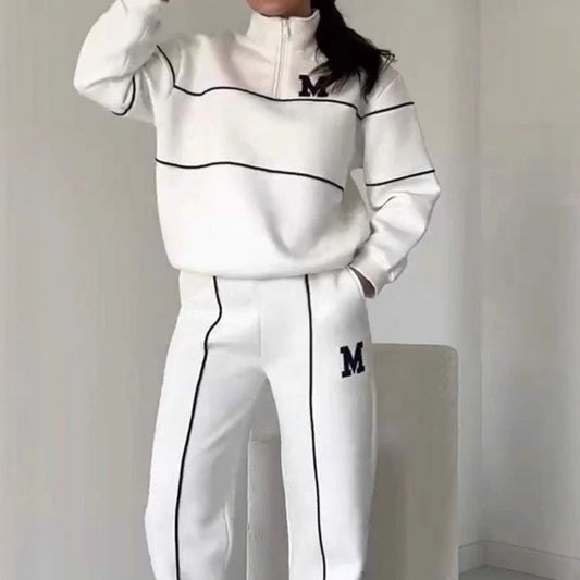 💖Lässiges Sweatshirt 2-teiliges Set mit Linie ✈️ Kostenloser Versand