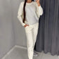 💕Was soll ich morgen anziehen?💕Damen Glitter Rhinestone Sweatshirt & Casual Hose 2-teiliges Set