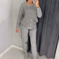 💕Was soll ich morgen anziehen?💕Damen Glitter Rhinestone Sweatshirt & Casual Hose 2-teiliges Set