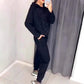 💕Was soll ich morgen anziehen?💕Damen Glitter Rhinestone Sweatshirt & Casual Hose 2-teiliges Set