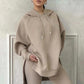 💖49% Rabatt - 2-teiliges Set aus Sweatshirts und Hosen mit Kapuze und Schlitz für Damen