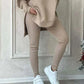 💖49% Rabatt - 2-teiliges Set aus Sweatshirts und Hosen mit Kapuze und Schlitz für Damen