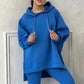 💖49% Rabatt - 2-teiliges Set aus Sweatshirts und Hosen mit Kapuze und Schlitz für Damen
