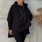 💖49% Rabatt - 2-teiliges Set aus Sweatshirts und Hosen mit Kapuze und Schlitz für Damen