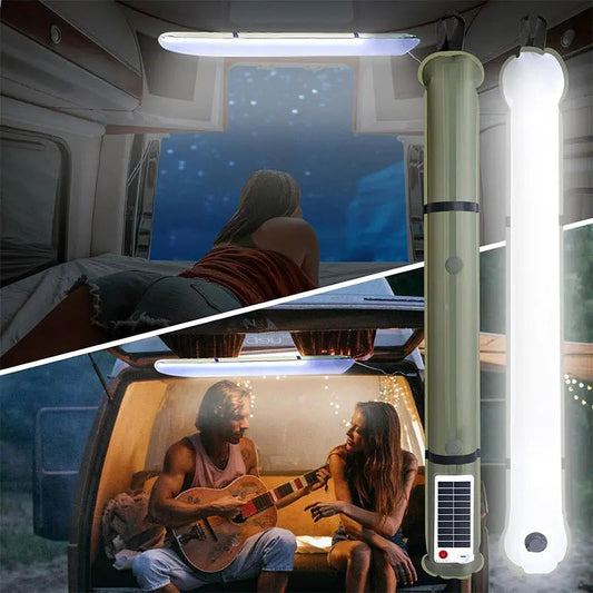 🌌 2025 Hit Produkte! 💡SOLAR/USB-CAMPINGLEUCHTE MIT MAGNETEN – IP66 Wasserdicht, 125g Leicht, Helle LED für Zelt & Notfall
