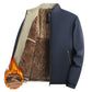 Herren Winterjacke mit Stehkragen und Reißverschluss
