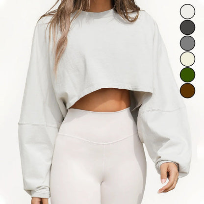 💕Was soll ich morgen anziehen?💕Damen Pullover Lange Ärmel Crop Tops
