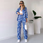 🌹💓2025 neuer Stil🌟elegantes Damen Hemd und Hose 2-teiliges Set, Zebra-Print💕