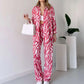 🌹💓2025 neuer Stil🌟elegantes Damen Hemd und Hose 2-teiliges Set, Zebra-Print💕