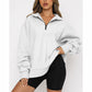 💖Sweatshirt mit überschnittenen Schultern und Reißverschluss für Damen