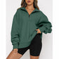 💖Sweatshirt mit überschnittenen Schultern und Reißverschluss für Damen