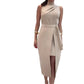 💥🎉beliebtes Produkt🎊🌹Ärmelloses Damen-Krawattenkleid mit hohem Halsausschnitt und geteiltem Midikleid💖