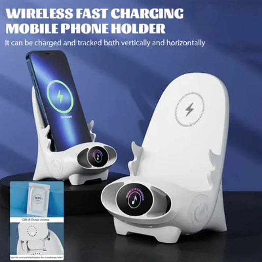 🔥 Mini Chair Kabelloses Schnellladegerät Multifunktionaler Telefonhalter – passt sich allen Telefonen an