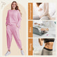 🔥🔥HEIßER SALE 50% RABATT🔥🔥2-teiliges Set mit langärmeligem Oberteil mit Rundhalsausschnitt ＆ Hose