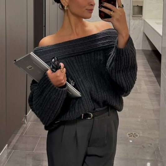 Women’s Oversized Off Shoulder Sweater
