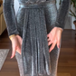 💋🌹Sexy Wickelkleid mit Langarm und V-Ausschnitt💃