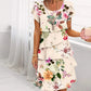 49% RABATT🌸 Kaskadenkleid mit mehrblütigem Blumenmuster💖