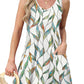 💖LETZTER TAG IM ANGEBOT: 49 % RABATT💖Sommerliches, bedrucktes, ärmelloses Strandkleid mit V-Ausschnitt