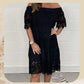 ✨2025 Neuer Verkauf✨💃Trägerloses Spitzenkleid mit hohlem Patchwork für Damen