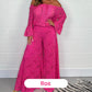 ⏰ Zeitlich begrenztes Angebot – 50 % Rabatt! 🎀 Elegantes Set aus Spitzentop und Hose mit weitem Bein – müheloser Stil in einem Look!