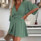 Damen eleganter Kurzarm-Shorts-Jumpsuit