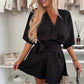 Damen eleganter Kurzarm-Shorts-Jumpsuit