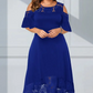 ✨Sommerschlussverkauf – 50 % Rabatt✨💃Elegantes Damenkleid mit freien Schultern und Spitzenbesatz am Saum