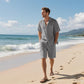 Atmungsaktives Strand-Outfit für Herren – Kurzarmhemd und Shorts