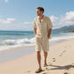 Atmungsaktives Strand-Outfit für Herren – Kurzarmhemd und Shorts