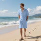 Atmungsaktives Strand-Outfit für Herren – Kurzarmhemd und Shorts