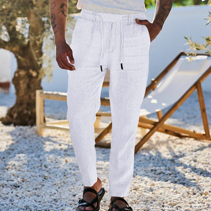 Herren lockere Freizeithose mit Kordelzug