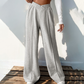 Lässige, lange Damenhose mit weitem Bein