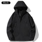 ⏳Begrenzte Zeit 50% Rabatt💥Outdoor-Jacke mit Kapuze, wasserdicht, winddicht, solider Reißverschluss