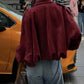 Damen-Pilotenjacke mit Veloursleder-Optik