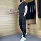 💎👕 50% RABATT! Zweiteiliges Sport-Set für Herren – Kurzarm-T-Shirt & Lange Hose | Atmungsaktiv, bequem & ideal für Training oder Freizeit 🏃‍♂️