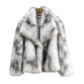 Damenmodejacke aus warmer Kunstfelloptik