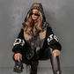 ❤️2025 Halbpreis-Ausverkauf🧥❄️ Damen-Steppjacke mit Kapuze, Strickärmeln und Patchwork-Design