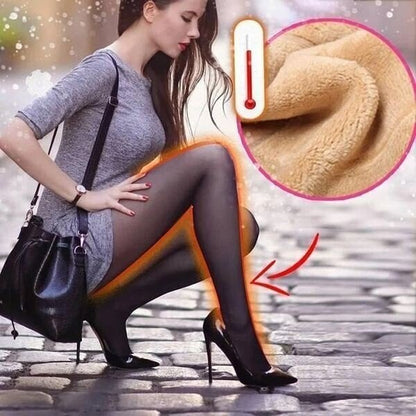 🔥 ❄️Flawless Legs – künstliche, durchscheinende, warme, mit Plüsch gefütterte, elastische Strumpfhose