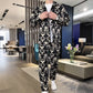 Herren-Set mit Blumenmuster: Jacke und Hose