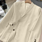 2-teiliges Business-Set für Damen: Blazer mit Schleife vorne und Hose mit weitem Bein