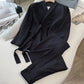 2-teiliges Business-Set für Damen: Blazer mit Schleife vorne und Hose mit weitem Bein