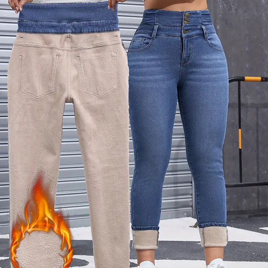 📢📢50%Rabatt!!!🎉✨Modische, warme Damen-Jeans im lässigen Stil