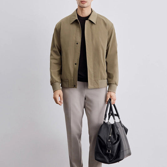 Herren-Freizeitjacke mit Revers knitterfrei