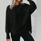 💖Vielseitiges Damen-Sweatshirt mit Rundhalsausschnitt: Lockere Passform und Seitenschlitze