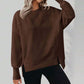 💖Vielseitiges Damen-Sweatshirt mit Rundhalsausschnitt: Lockere Passform und Seitenschlitze