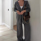 Damenmode Kapuzenoberteil & Freizeithose 2-teiliges Set