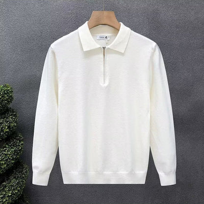 Herren-Freizeitpullover mit Viertelreißverschluss